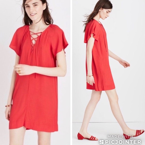 Madewell Dresses & Skirts - NWT | Madewell Lace Up Flutter Dress